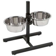 STOJAK REGULOWANY Z MISKAMI 2,8L MALOWANY