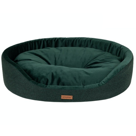 amiplay Siena legowisko owalne dla psa zielone S