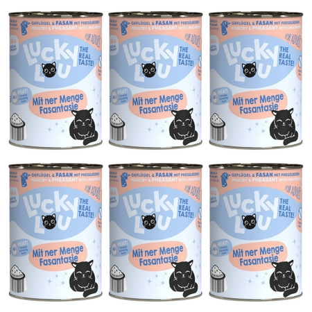 ZESTAW Lucky Lou Lifestage Adult drób i bażant 6 x 400 g