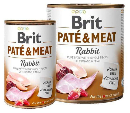 Brit Pate & Meat Dog Rabbit puszka 800g