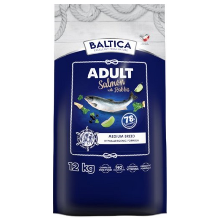 Baltica Excellent Adult łosoś z królikiem, 12kg
