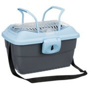 Box transportowy Midi-Capri, 40 × 22 × 30 cm, jasnoszary/zielony, do 2 kg