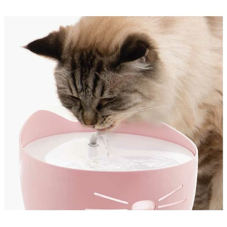 Pixi Fountain, fontanna dla kota, jasnoróżowa, 2,5l,  22x22x19,5 cm