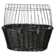 WIKLINOWY KOSZYK DO ROWERU 50×41×35 cm CZARNY