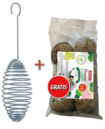 Zolux Zestaw spirala mała na kule tłuszczowe szaroniebieska + kule tłuszczowe 6szt