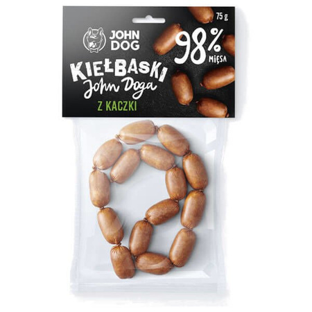 John dog przysmak z kaczki kiełbaski dla psa 98% 100 g