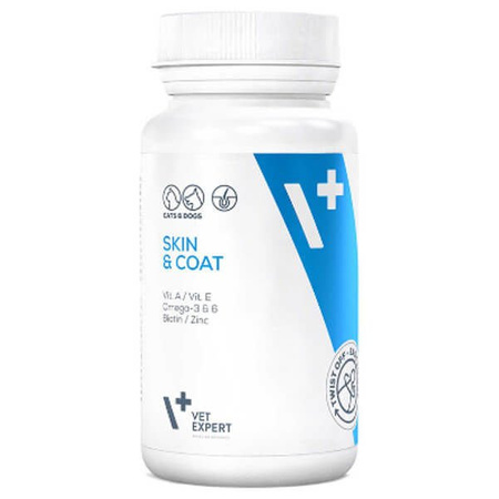 Vetexpert skin & coat dla psa, kota 30 kaps
