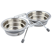 Trixie miski na stojaku stalowe 2x0,9 l