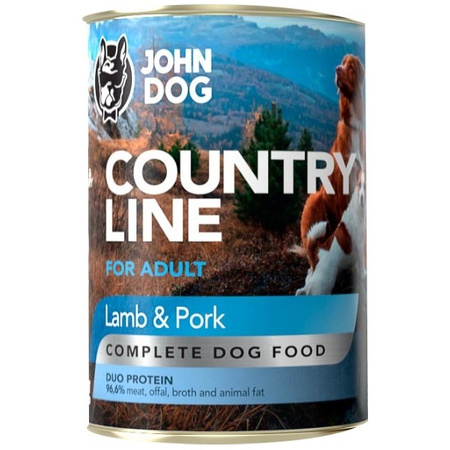 John Dog Country Line jagnięcina i wieprzowina 400 g