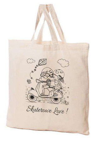 Torba bawełniana 38x42x10cm Jaś i Małgosia - skuter