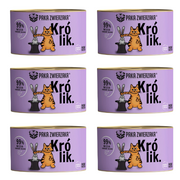 ZESTAW Paka Zwierzaka królik dla kota 6 x 200 g