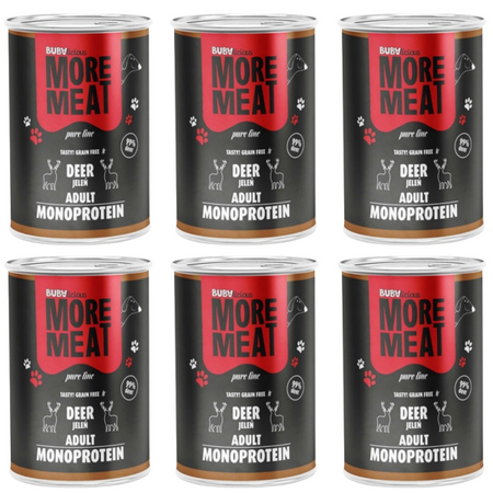ZESTAW BUBAlicious More Meat mono Pure Jeleń 6 x 400 g