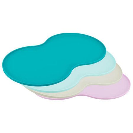 Podkładka pod miski, dla kota, szara, silikon, 44x27 cm, różne kolory