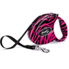 Smycz flexi fashion ladies pink zebra m 5m