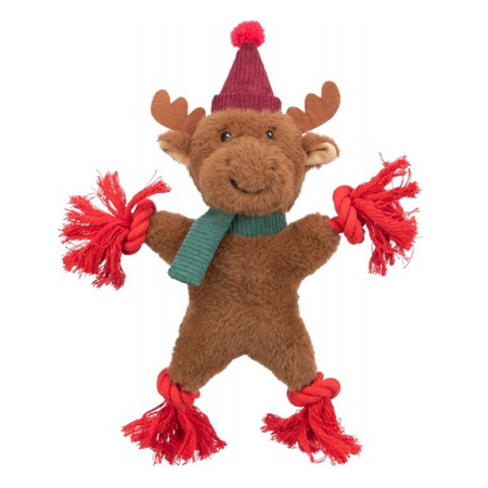 Xmas Renifer, zabawka, dla psa, plusz/sznur, 32 cm
