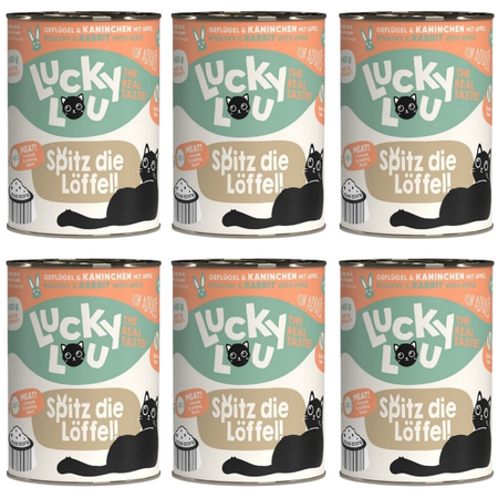 ZESTAW Lucky Lou Lifestage Adult drób i królik 6 x 400 g