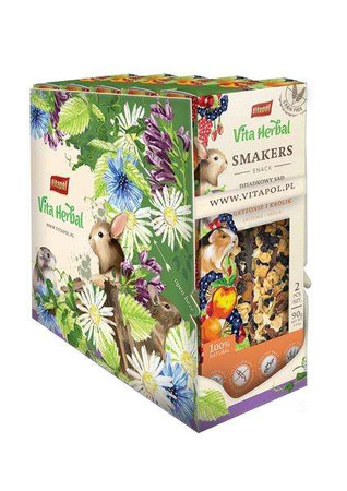 Vita Herbal Smakers Dziadkowy sad  dla gryzoni i królika, 90g, 5 szt.display