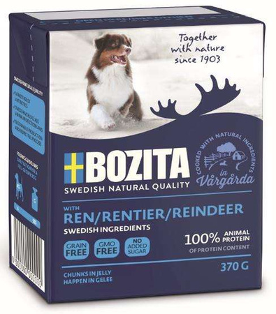 Bozita dog tetra recart z reniferem w galaretce kartonik 370g