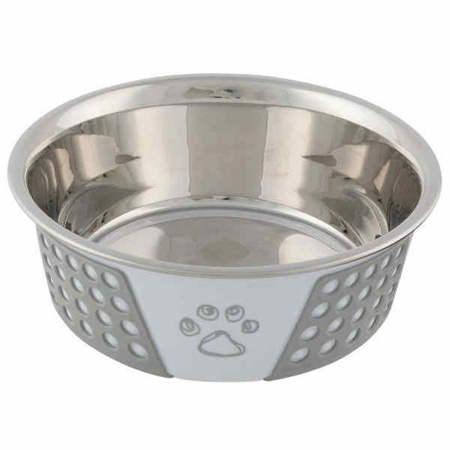 Miska ze stali nierdzewnej antypoślizgowa, 1.4 l/? 21 cm, biało/szara