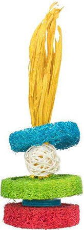 Zabawka z trukwy, dla gryzoni/królików, rattan/drewno/liście kukurydzy, śr. 6 x 20 cm