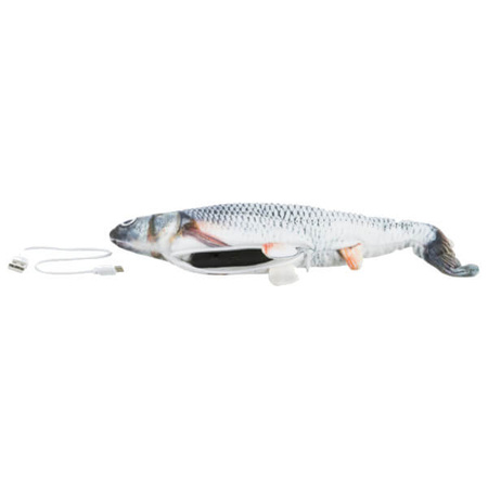 Wriggle fish, zabawka, ryba, dla kota, 30 cm, z kocimiętką, ładowana USB