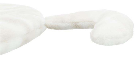 Nelli, legowisko zamknięte, białe/szarobrązowe, 54 × 23 × 65 cm