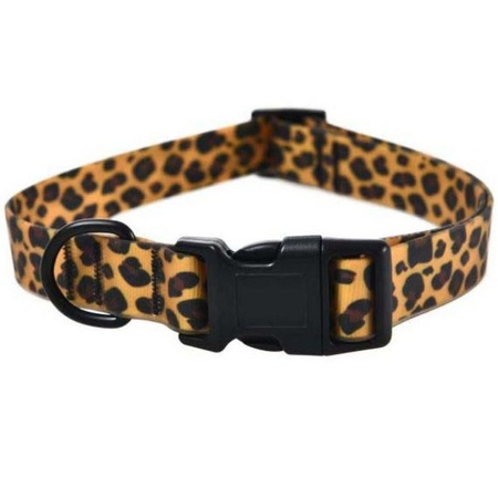Wodoodporna obroża dla psa, PVC, panterka, 2x35-55cm