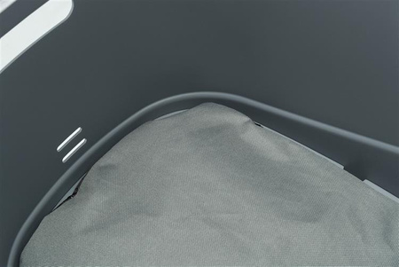 Kosz rowerowy na bagażnik, szary, 36 × 47 × 46 cm