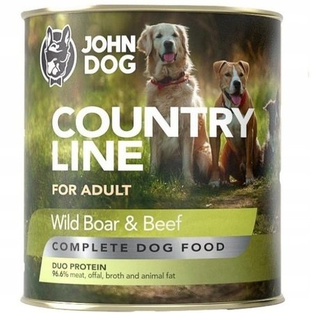 John Dog Country Line dzik i wołowina 800 g