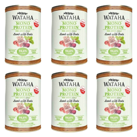 ZESTAW Wataha Monoprotein Adult jagnięcina dla psa 6 x 400 g