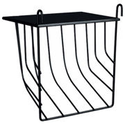 Paśnik wiszący, dla królika/gryzoni, czarny, metal/plastik, 13 × 18 × 12 cm, z pokrywką