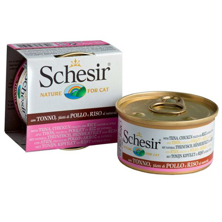 C&B, karma mokra, dla kotów, tuńczyk z kurczakiem w bulionie, 85 g, puszka