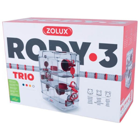 Zolux rody trio 3 klatka dla chomika, myszy 41x27x53 cm