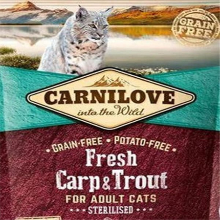 Carnilove fresh carp & trout sucha karma dla sterylizowanego kota 0,4 kg, 2 kg