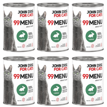 ZESTAW John Dog for Cats 99 Menu królik 6 x 400 g
