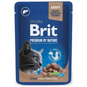Brit premium pouches liver dla kota 100 g