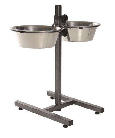 STOJAK REGULOWANY Z MISKAMI 2x2.8L