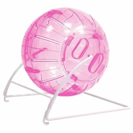 Happet kula do biegania dla chomika 4 w 1 różowa 11,5cm