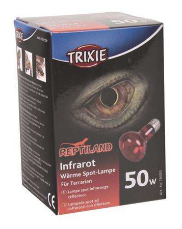 Punktowa lampa grzewcza, podczerwień, czerwona, 50W