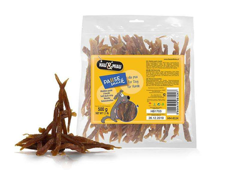 Pausesnack przysmak dla psa, miękkie paski z kaczki 500g