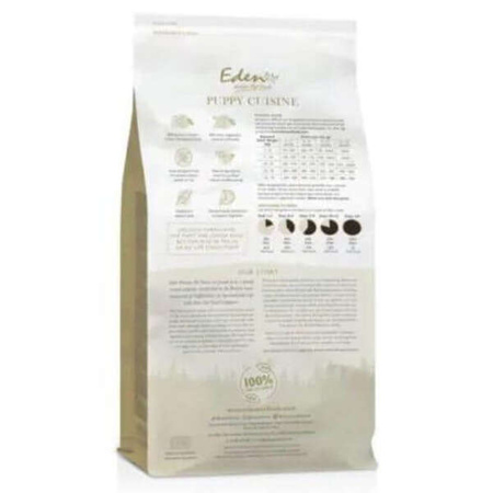 Karma dla psa Eden Puppy Cuisine rozmiar S - dla szczeniąt i juniorów małych ras, łosoś, drób, ryby - 2kg