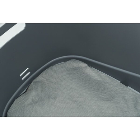 Kosz rowerowy na bagażnik, szary, 36 × 47 × 46 cm