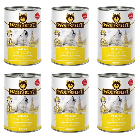 ZESTAW Wolfsblut VetLine Urinary kurczak 6 x 395 g