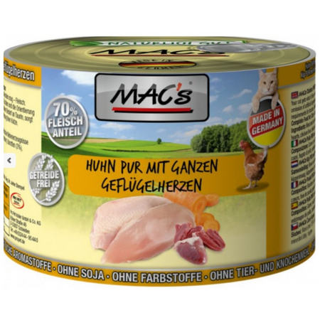 Mac's kurczak, drobiowe serca zestaw 6x200 g