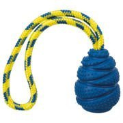 Zabawka gumowa Sporting Jumper, na linie, naturalny kauczuk, 9 cm/30 cm