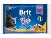 Brit premium cat adult fish plate saszetki 4x100g