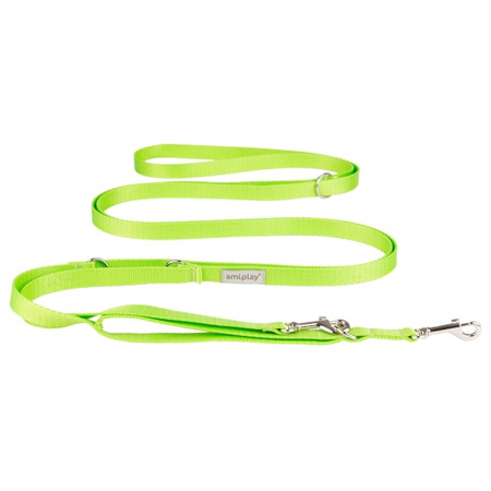 amiplay Samba 8in1 zielona smycz regulowana M