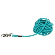 Smycz treningowa, dla psa, morski błękit, okrągła, linka pleciona, S–L: 5 m/o 6 mm, z karabińczykiem spustowym