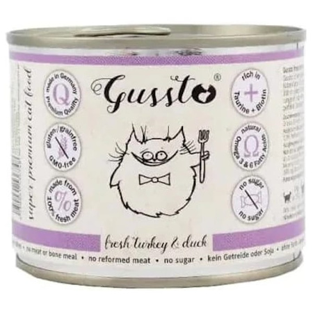 Gussto świeży indyk z kaczką dla kota 200 g