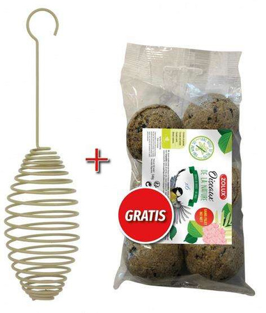 Zolux Zestaw spirala mała na kule tłuszczowe oliwkowa + kule tłuszczowe 6szt